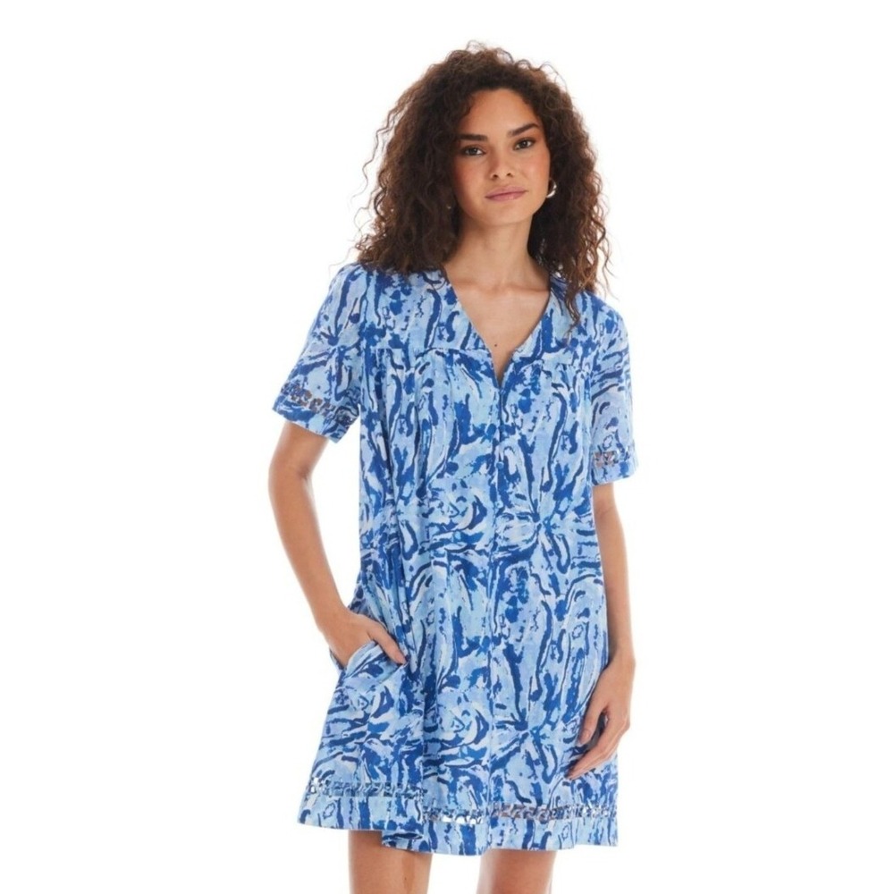 Anthropologie Allison New York 100% Cotton Coastal Peasant Mini Dress M NWT